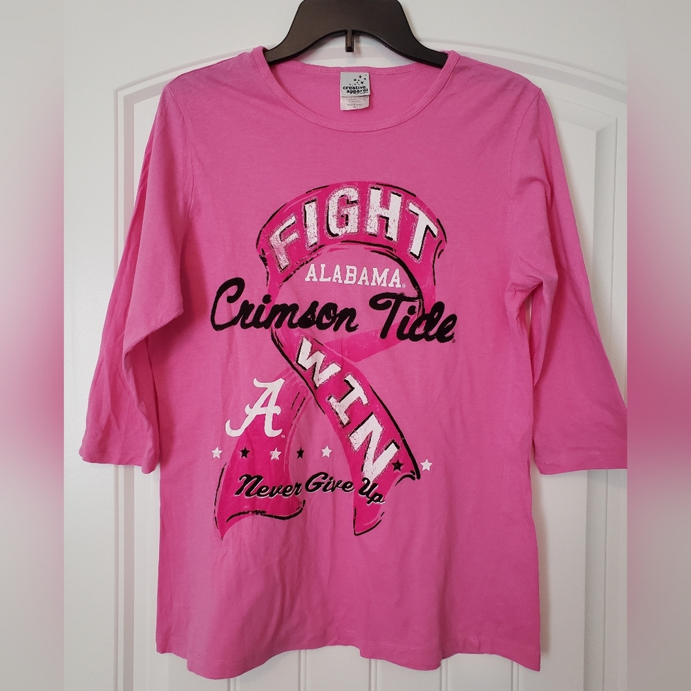 Alabama Crimson Tide Pink Fight Breast Cancer Size Large tshirt